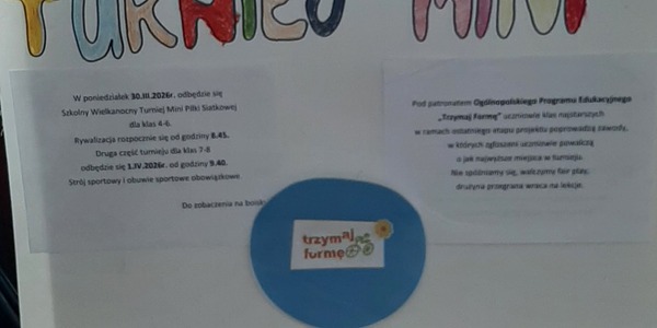 widok na plakat turnieju trójek siatkarskich