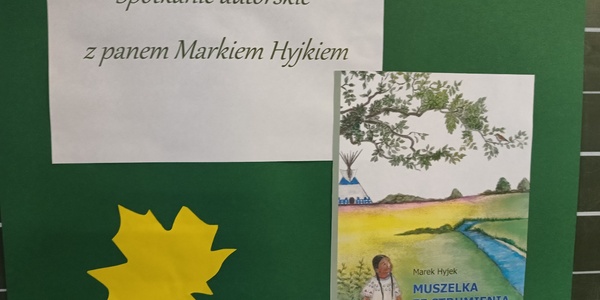 Plakat reklamujący spotkanie autorskie.