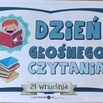 Plakat z informacją o Dniu Głośnego Czytania