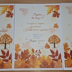 Dyplomy za zajęcie I, II i III miejsca, z jesiennymi motywami
