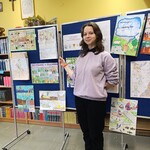 Wiktoria prezentuje swoją pracę konkursową - I miejsce